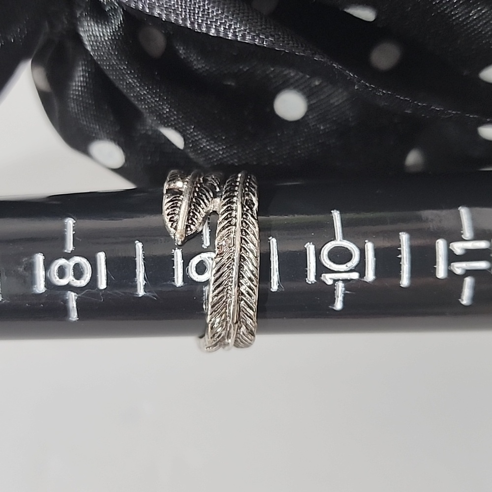 Idyllwild Silvertone Feather Ring - Picture 2 of 6